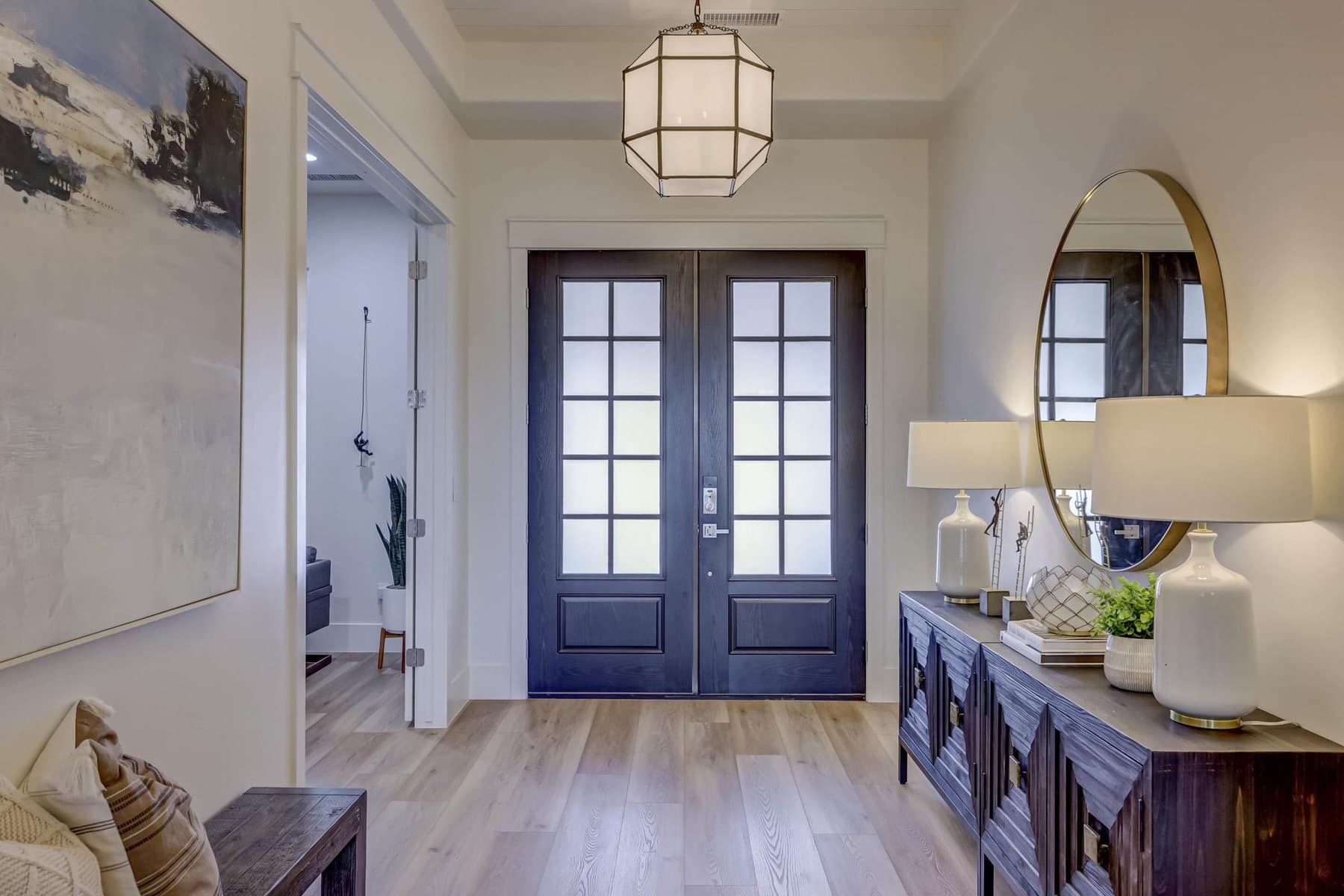 The entry, looking back to the front doors