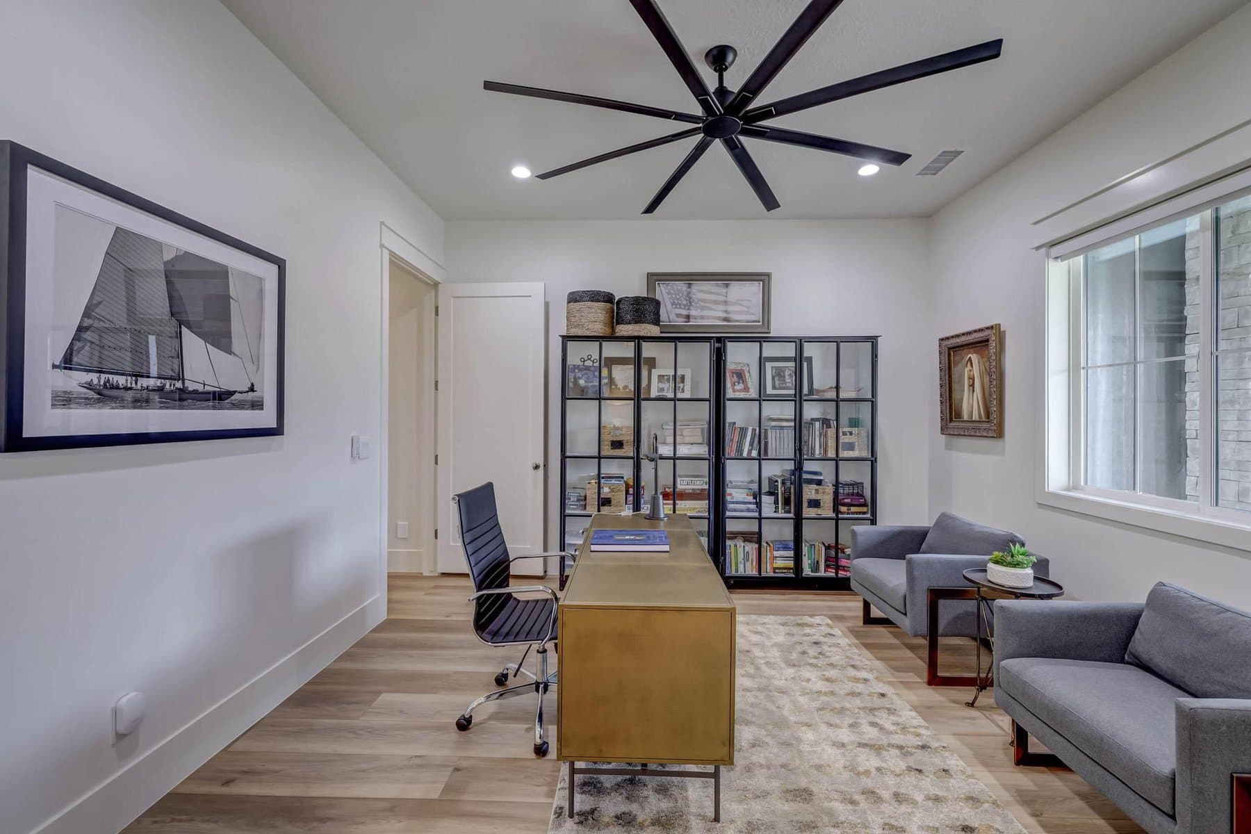 The office, glazed to the side yard