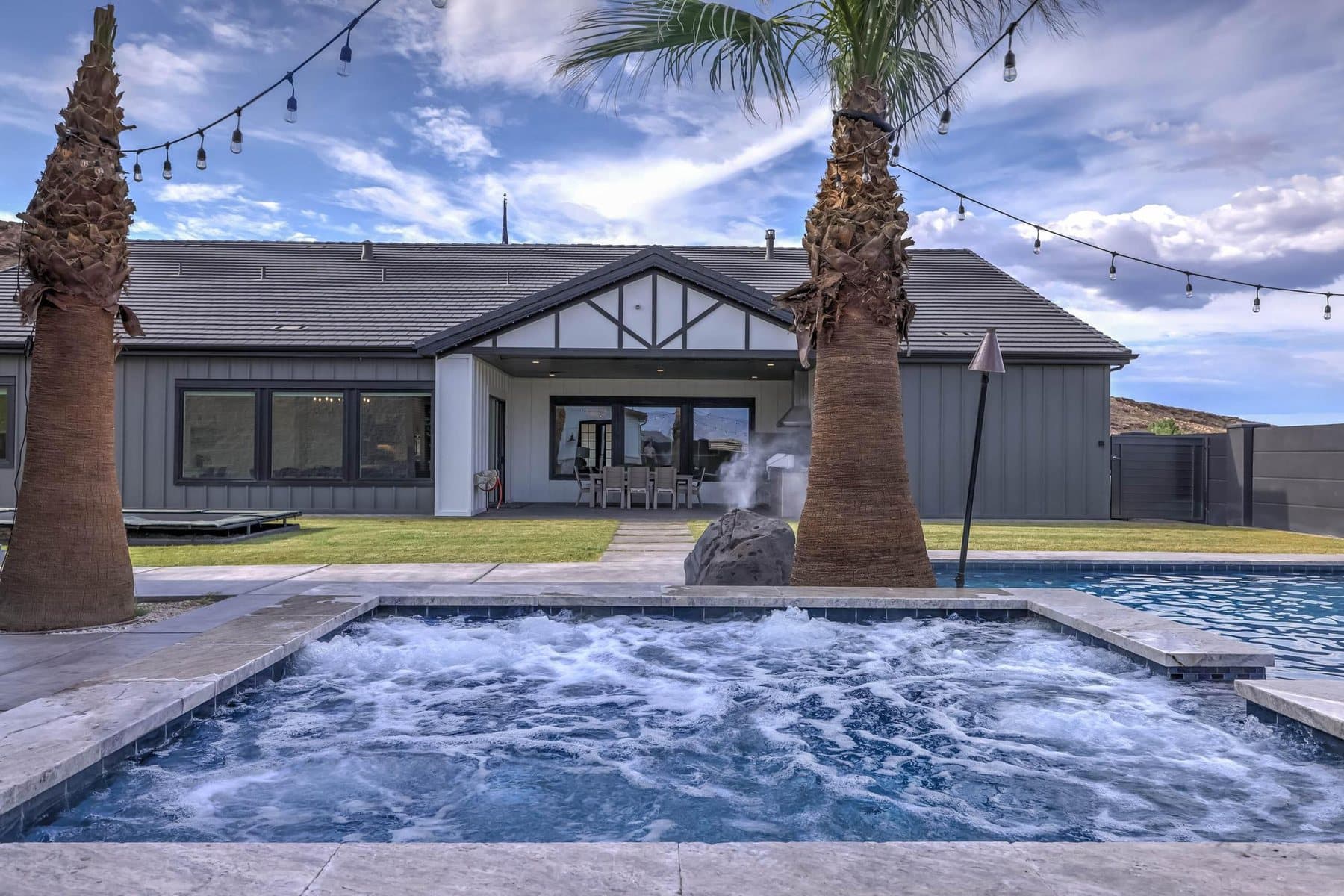 The 11 by 12 foot hot tub