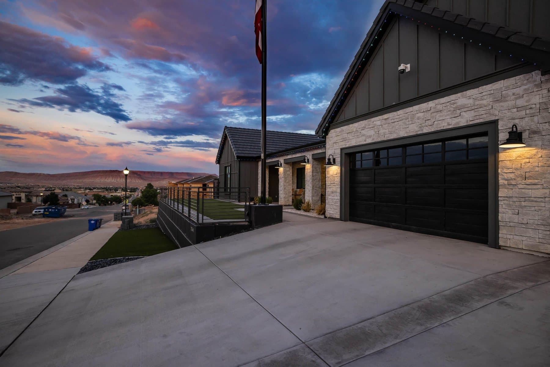 The house at dusk