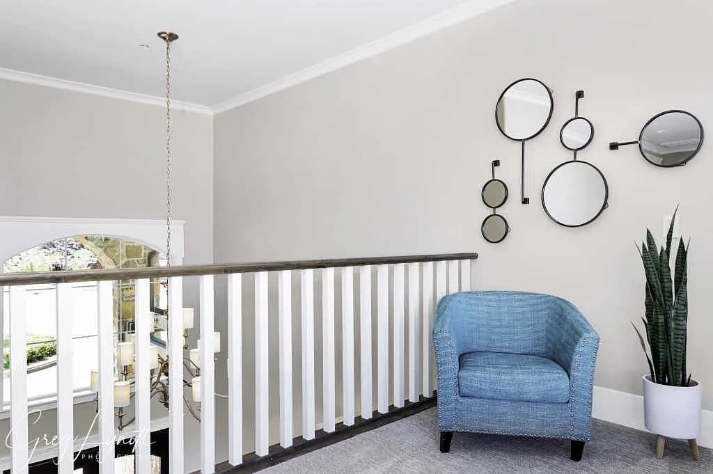 The upstairs landing
